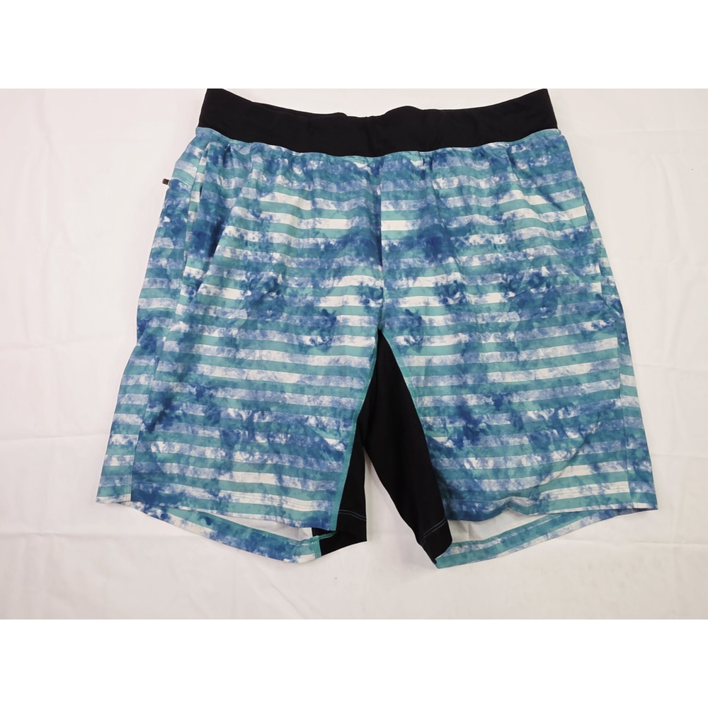 Lululemon Men’s T.H.E. Shorts 10" Inseam Striped Lined Blue Men's Size XL
